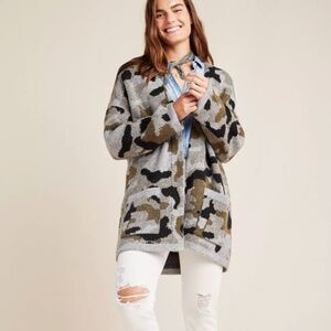 Anthropologie Vera Camo Cardigan Size M‎